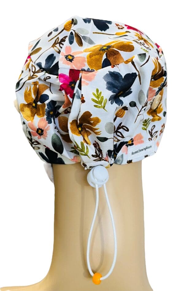 Autumn Floral Scrub Cap - Image 6