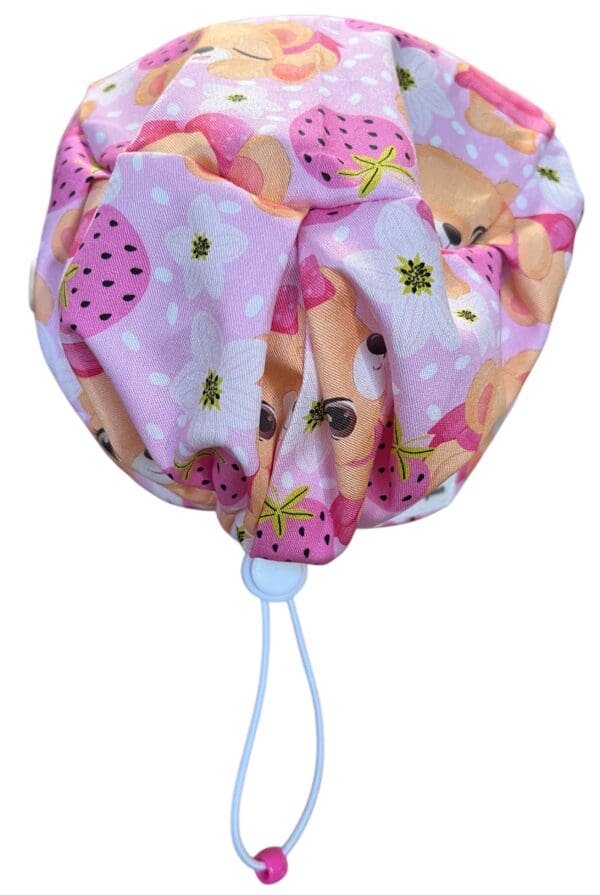 Cute Strawberry Bear Scrub Cap - Image 5