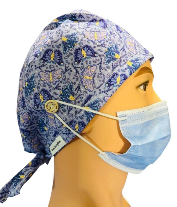 Butterfly Dreams FABRIC TIE Scrub Cap - Image 5