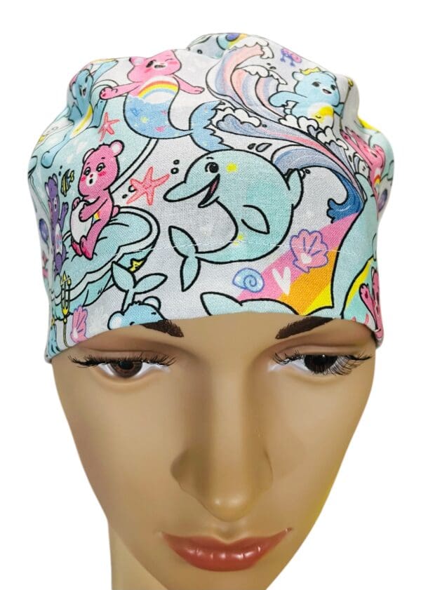 Rainbow Bears under the Sea Scrub cap - Image 3