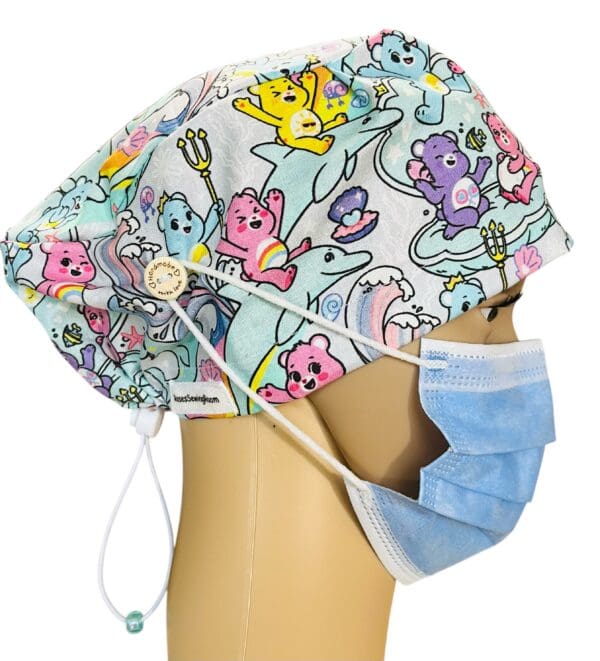 Rainbow Bears under the Sea Scrub cap - Image 5