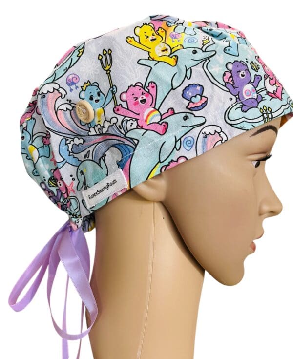 Rainbow Bears under the Sea Scrub cap - Image 6