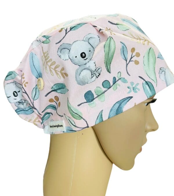 Koala Kapers on Pink Scrub Cap