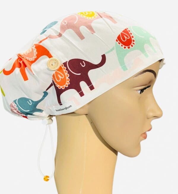 Circus Elephants Scrub Cap