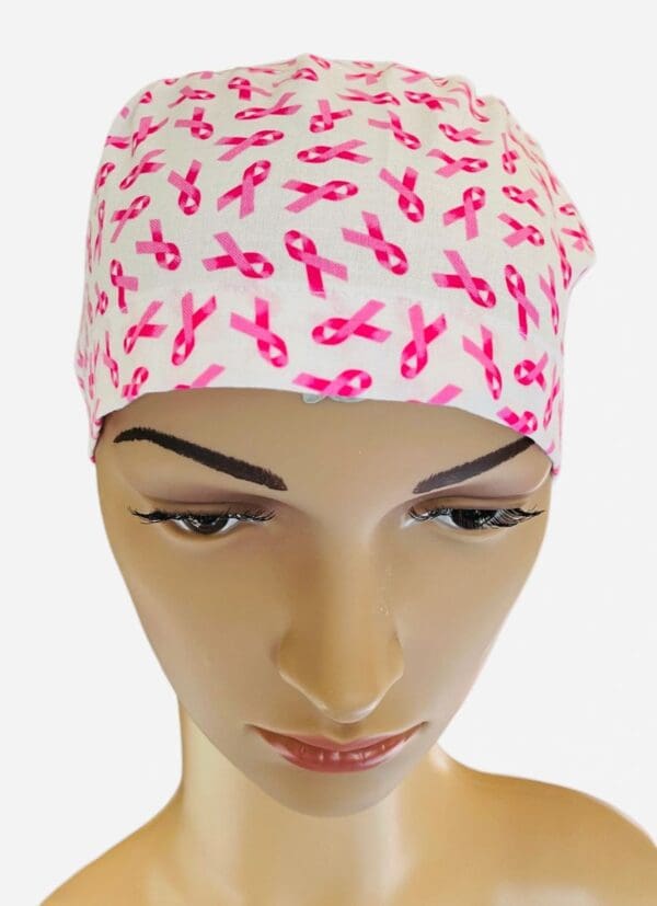 Breast Cancer Pink Ribbon Scrub Cap - Image 8