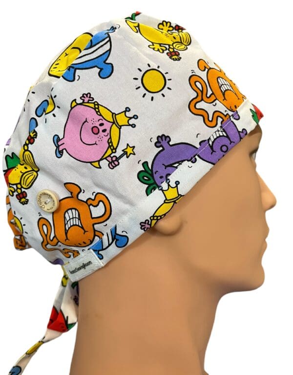 Mr & Miss Happy Scrub Cap FABRIC TIE - Image 2