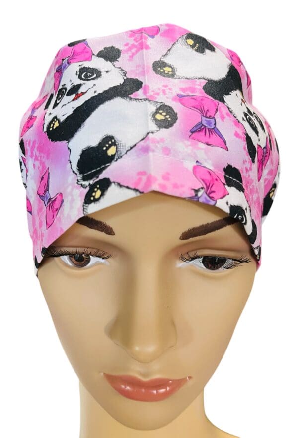 Panda in Pink Scrub Cap - Image 2