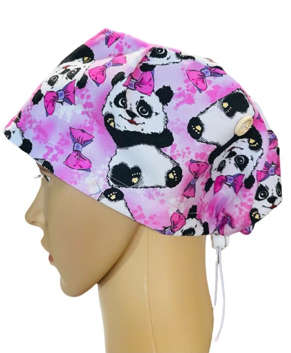 Panda in Pink Scrub Cap - Image 3