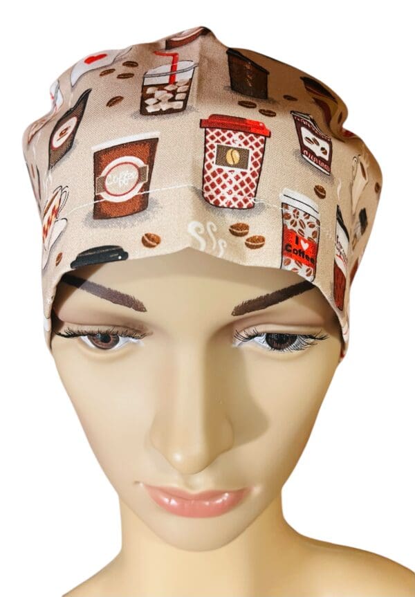 Coffee Latte Espresso Scrub Cap - Image 4