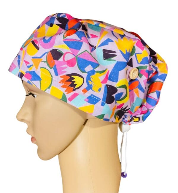 Trapeze Lilac Scrub Cap - Image 4