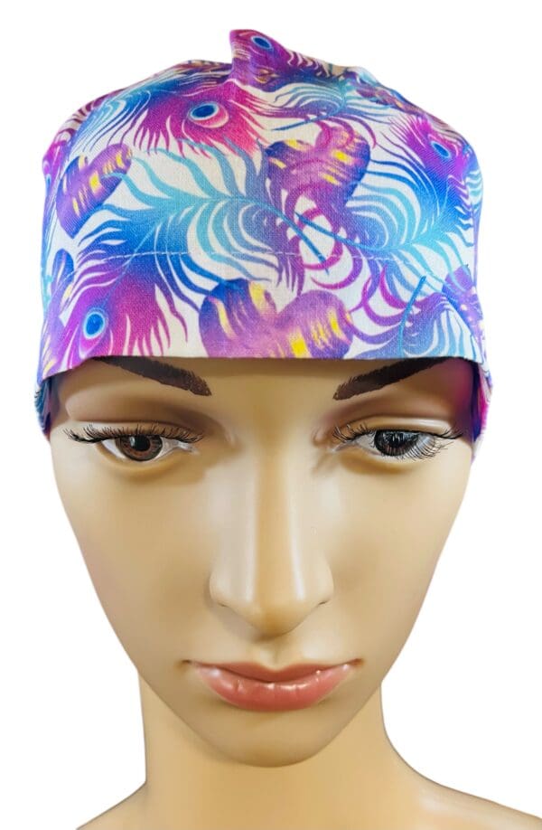 Peacock Feathers Scrub Cap - Image 2