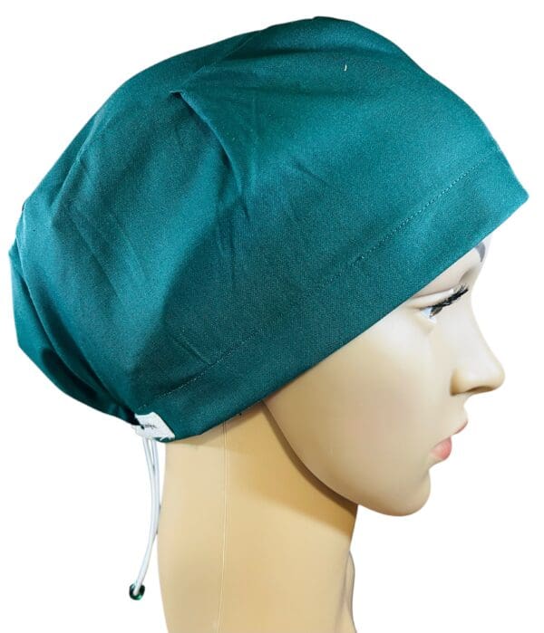 Plain Hunter Green Scrub Cap