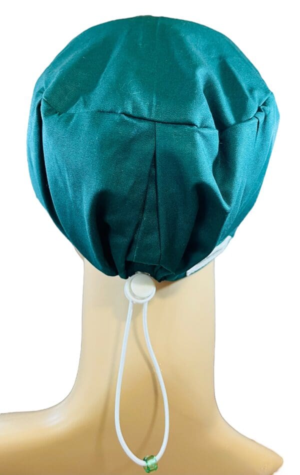 Plain Hunter Green Scrub Cap - Image 4