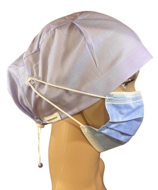 Plain Lavender Scrub Cap - Image 3