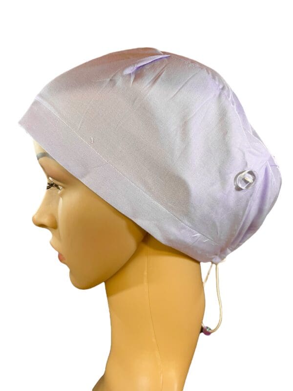 Plain Lavender Scrub Cap - Image 4