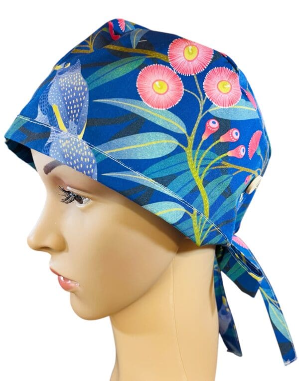 Blue Bird Scrub Cap FABRIC TIE - Image 4