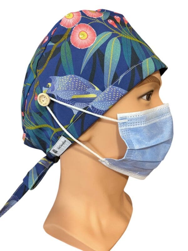 Blue Bird Scrub Cap FABRIC TIE - Image 6