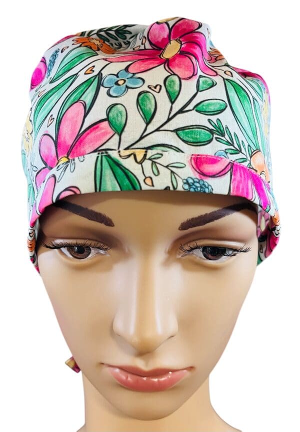 Blooming Joy Scrub Cap FABRIC TIE - Image 3