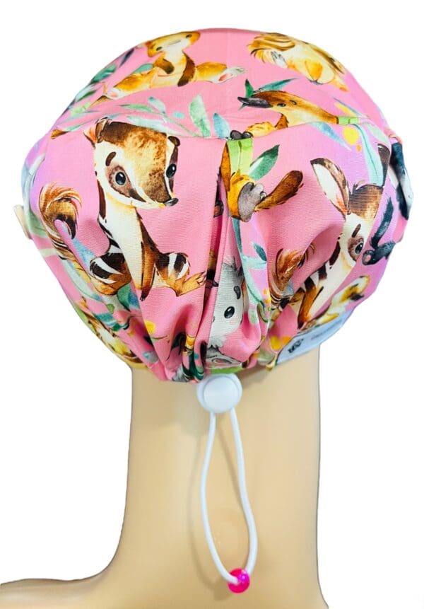 Aussie Baby Animals on Pink Scrub Cap - Image 4