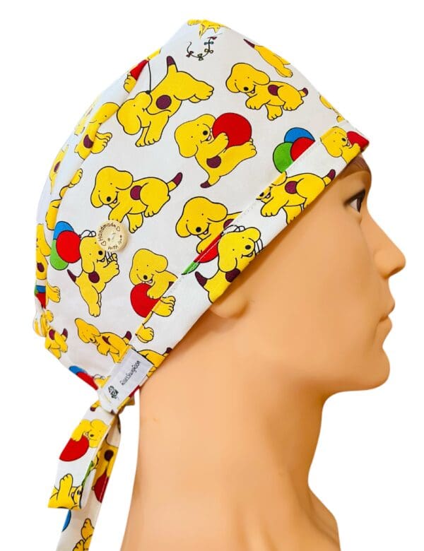 Spotty Dog Scrub Cap FABRIC TIE