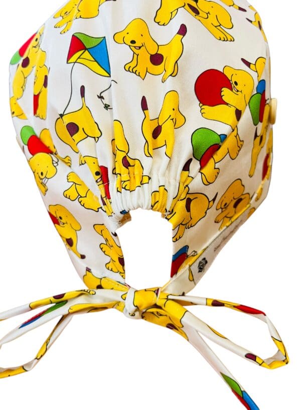 Spotty Dog Scrub Cap FABRIC TIE - Image 5
