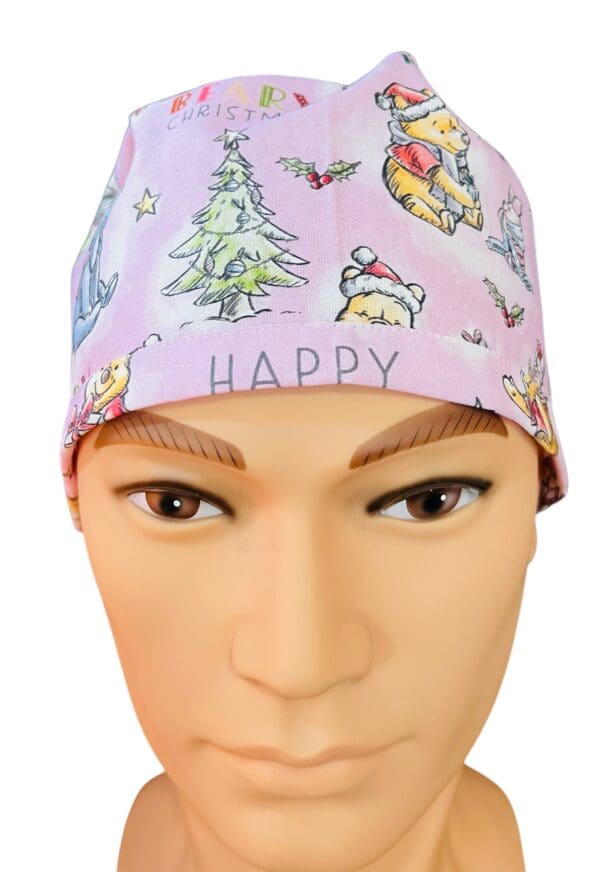 Beary Christmas Scrub Cap FABRIC TIE - Image 2