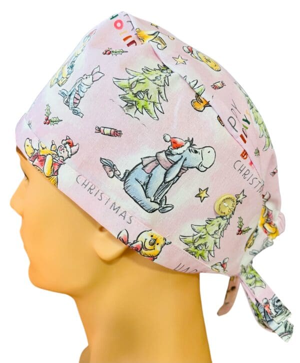 Beary Christmas Scrub Cap FABRIC TIE - Image 3