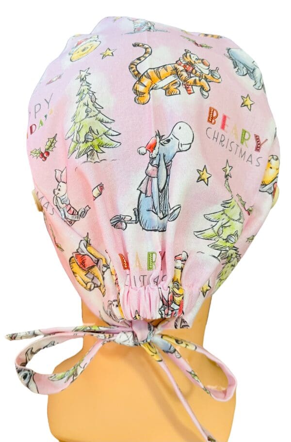 Beary Christmas Scrub Cap FABRIC TIE - Image 4