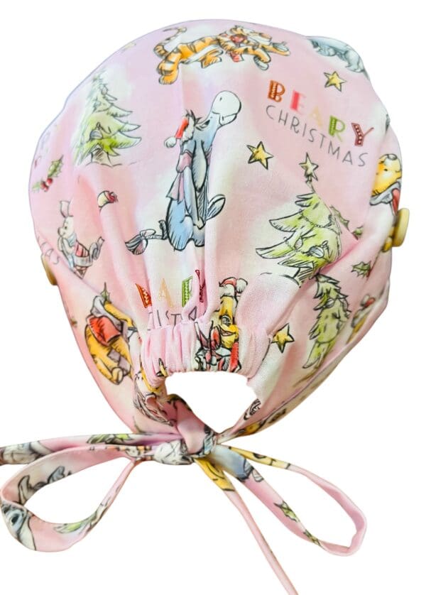 Beary Christmas Scrub Cap FABRIC TIE - Image 5
