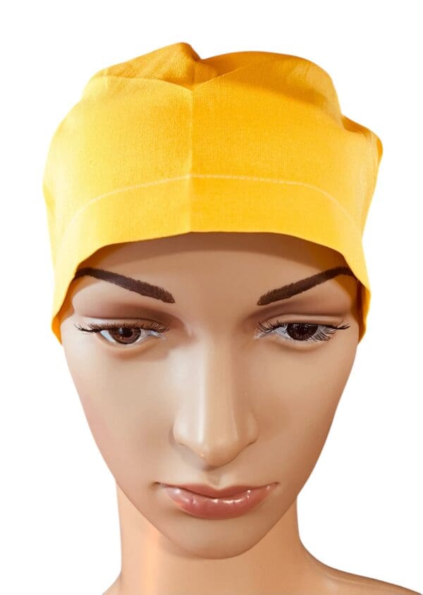 Plain Sunburst Yellow Scrub Cap - Image 2