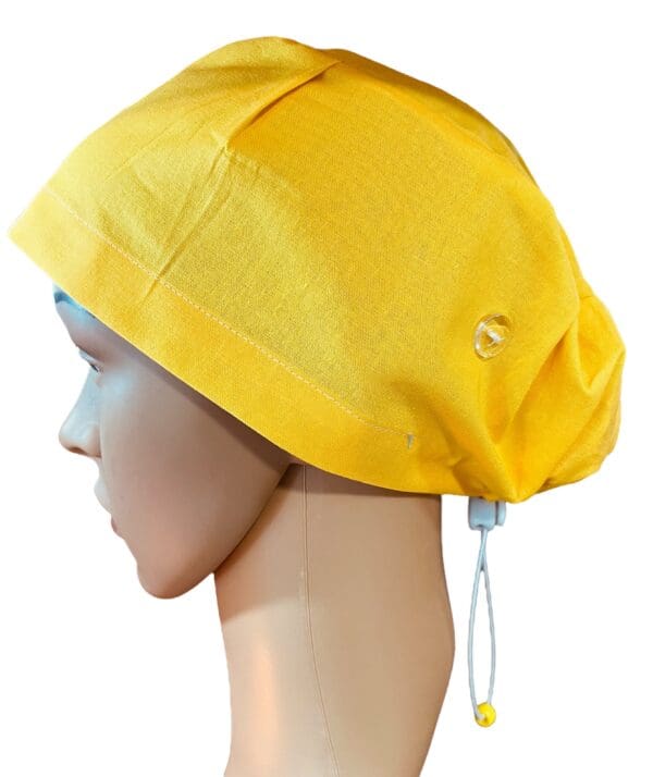 Plain Sunburst Yellow Scrub Cap - Image 3