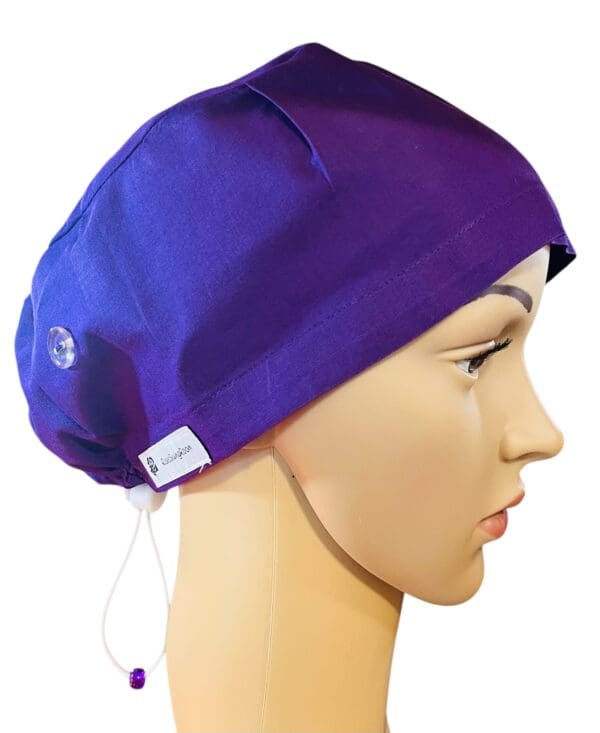 Plain Plum Purple Scrub Cap
