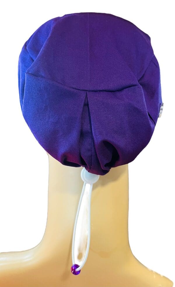 Plain Plum Purple Scrub Cap - Image 4