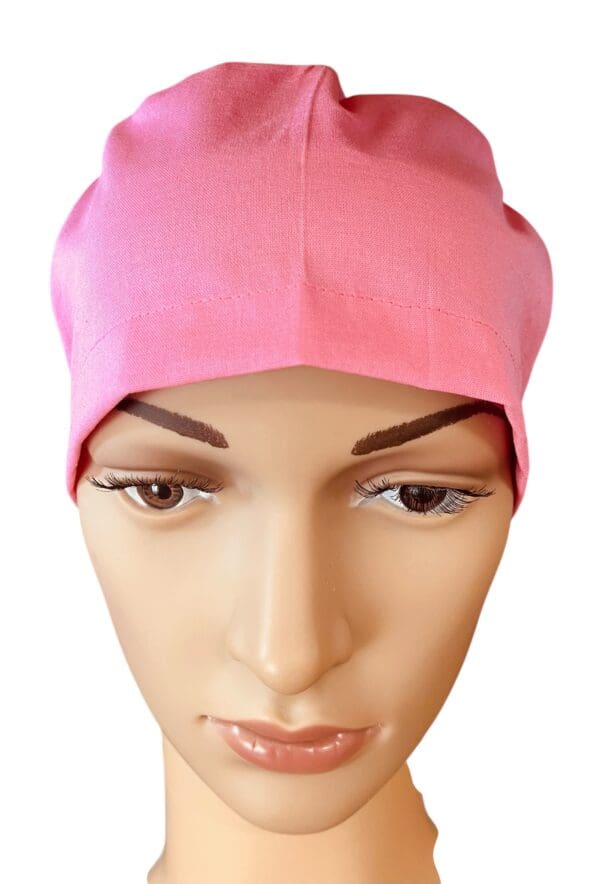 Plain Candy Pink Scrub Cap - Image 2