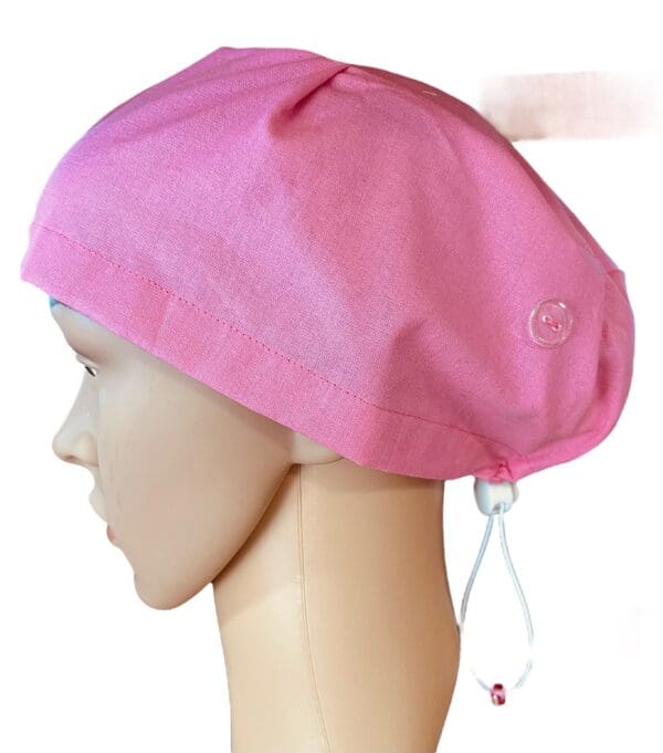 Plain Candy Pink Scrub Cap - Image 3