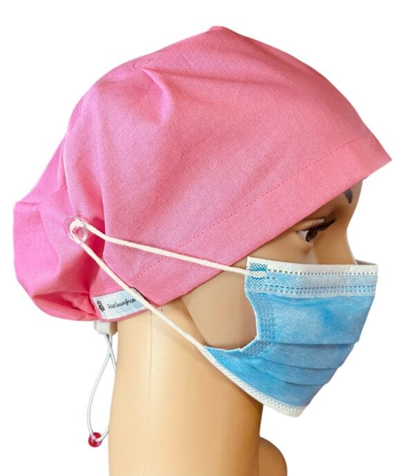 Plain Candy Pink Scrub Cap - Image 5