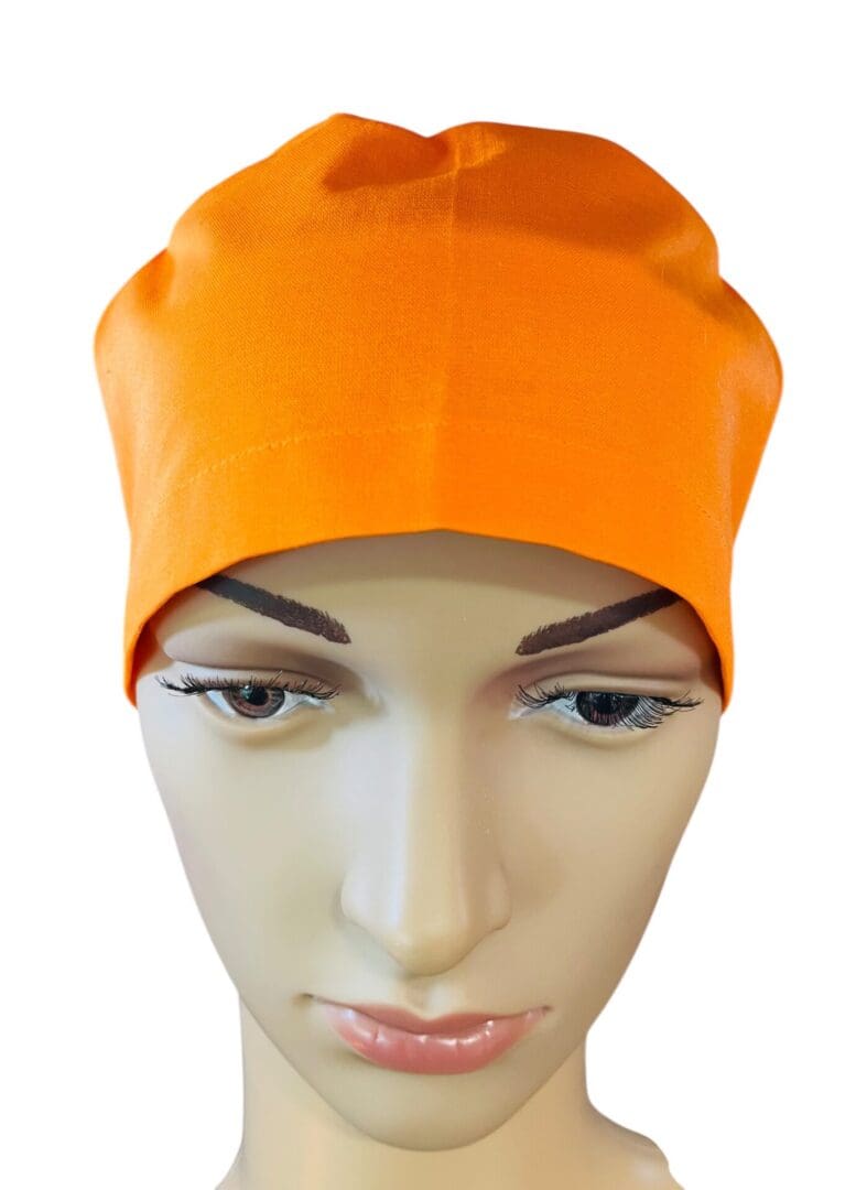 Plain Orange Scrub Cap - Image 2