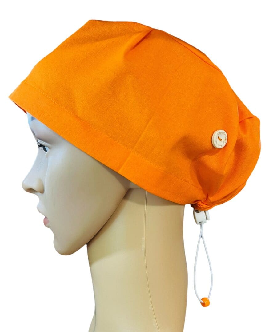 Plain Orange Scrub Cap - Image 3