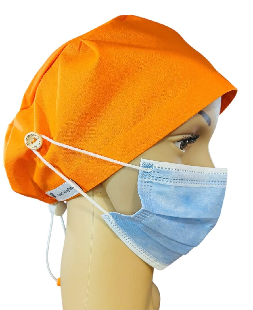 Plain Orange Scrub Cap - Image 6