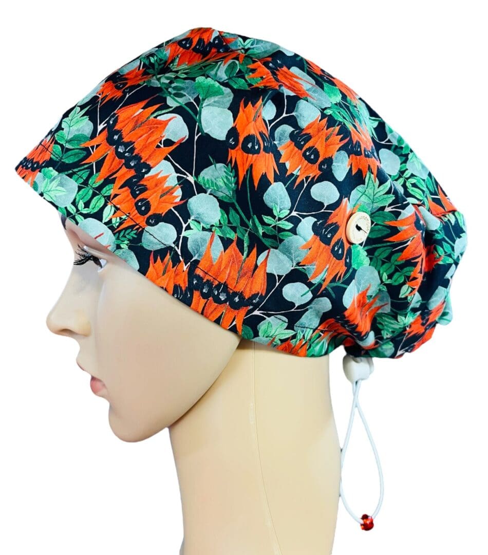 Red Desert Pea Scrub Cap - Image 3