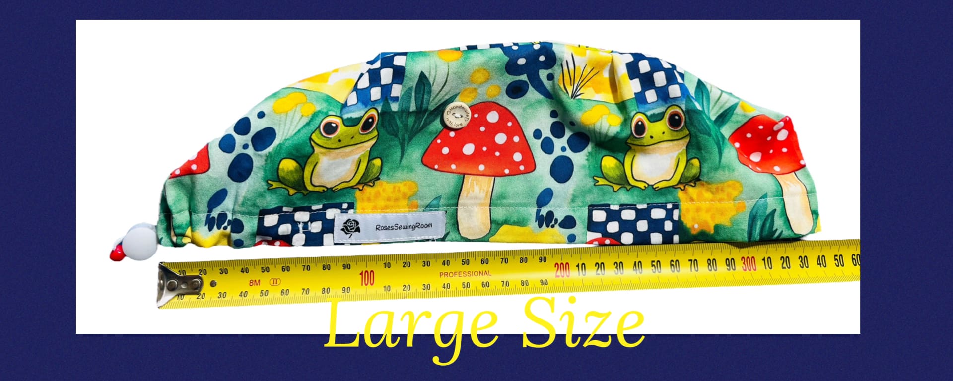 Frog & Mushroom Scrub Cap - Image 8