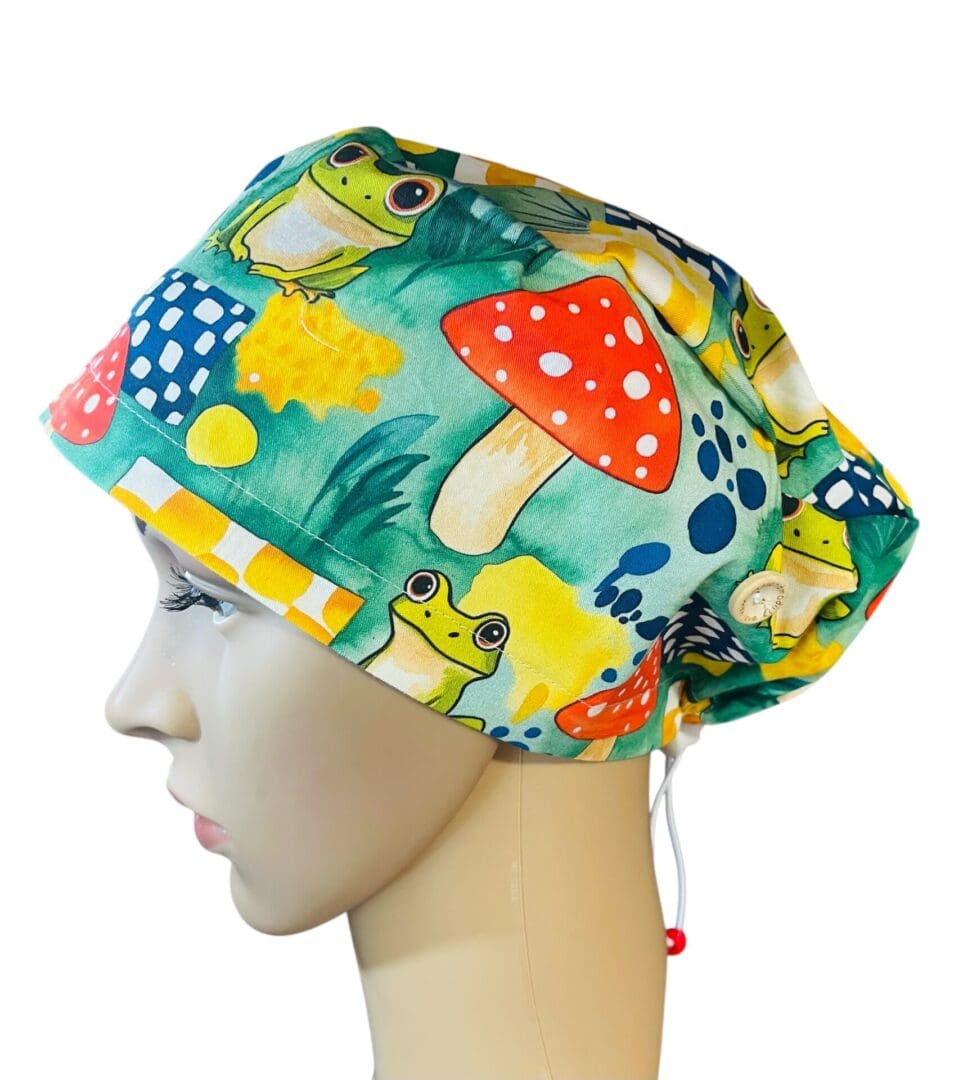 Frog & Mushroom Scrub Cap - Image 3