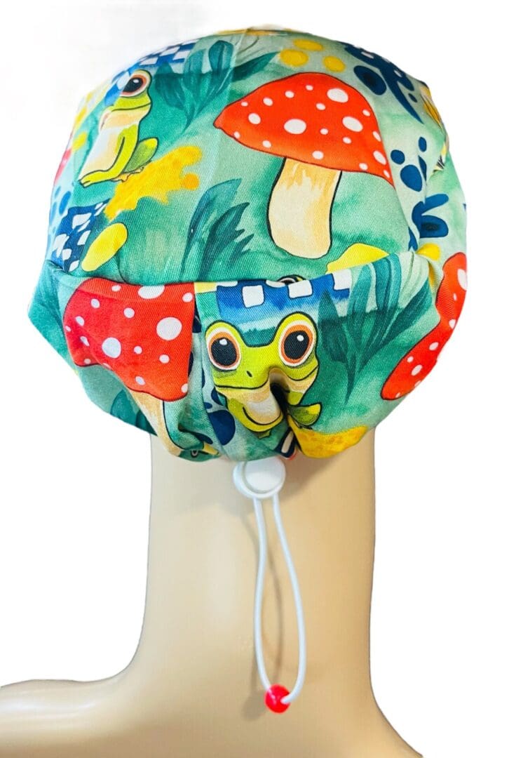 Frog & Mushroom Scrub Cap - Image 4