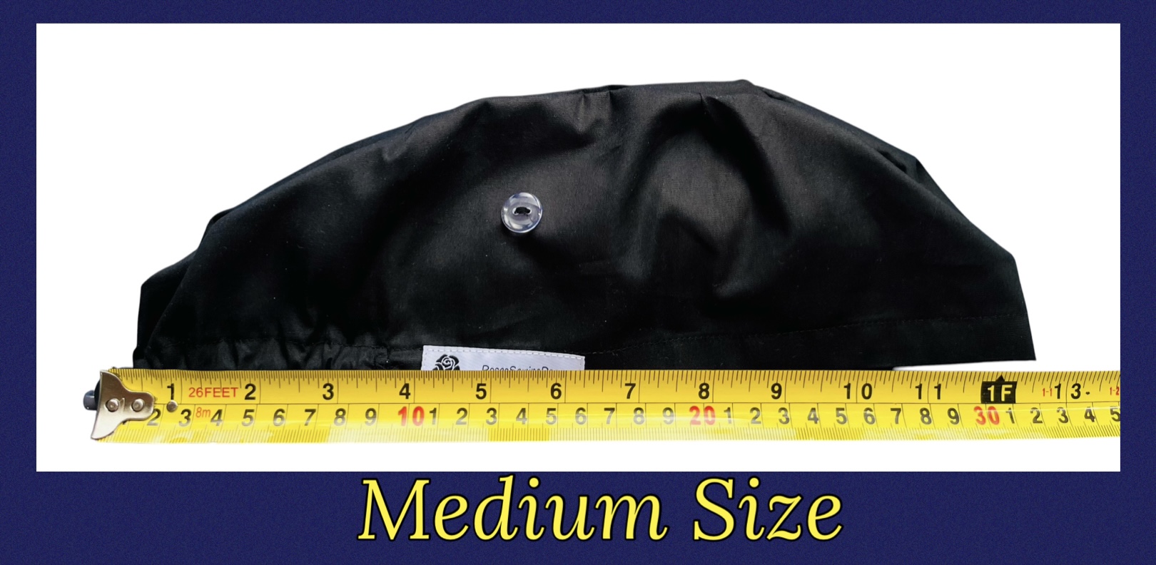 Plain Black Scrub Cap - Image 7