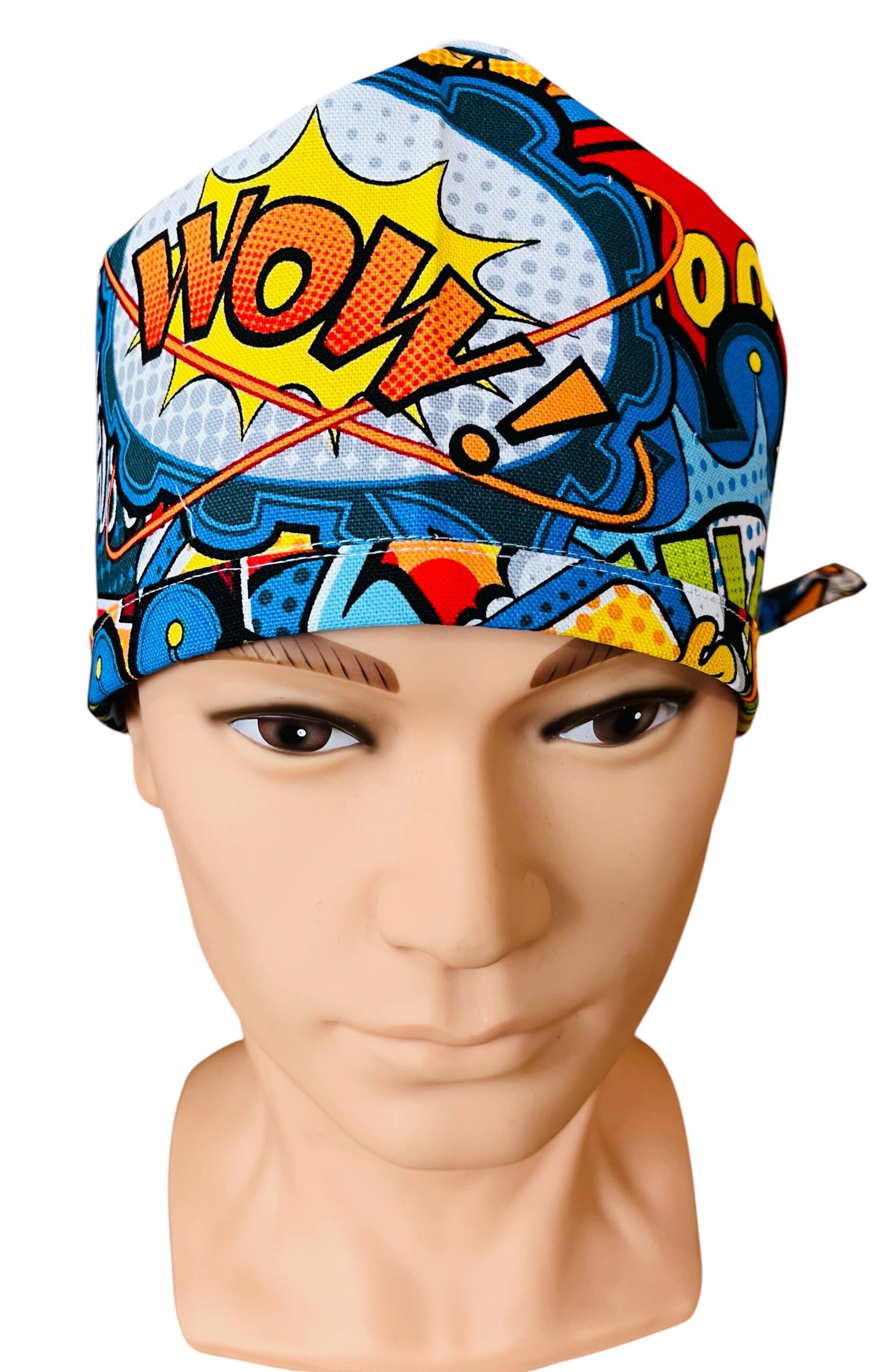 Zap Attack Scrub Cap. Fabric Tie - Image 2