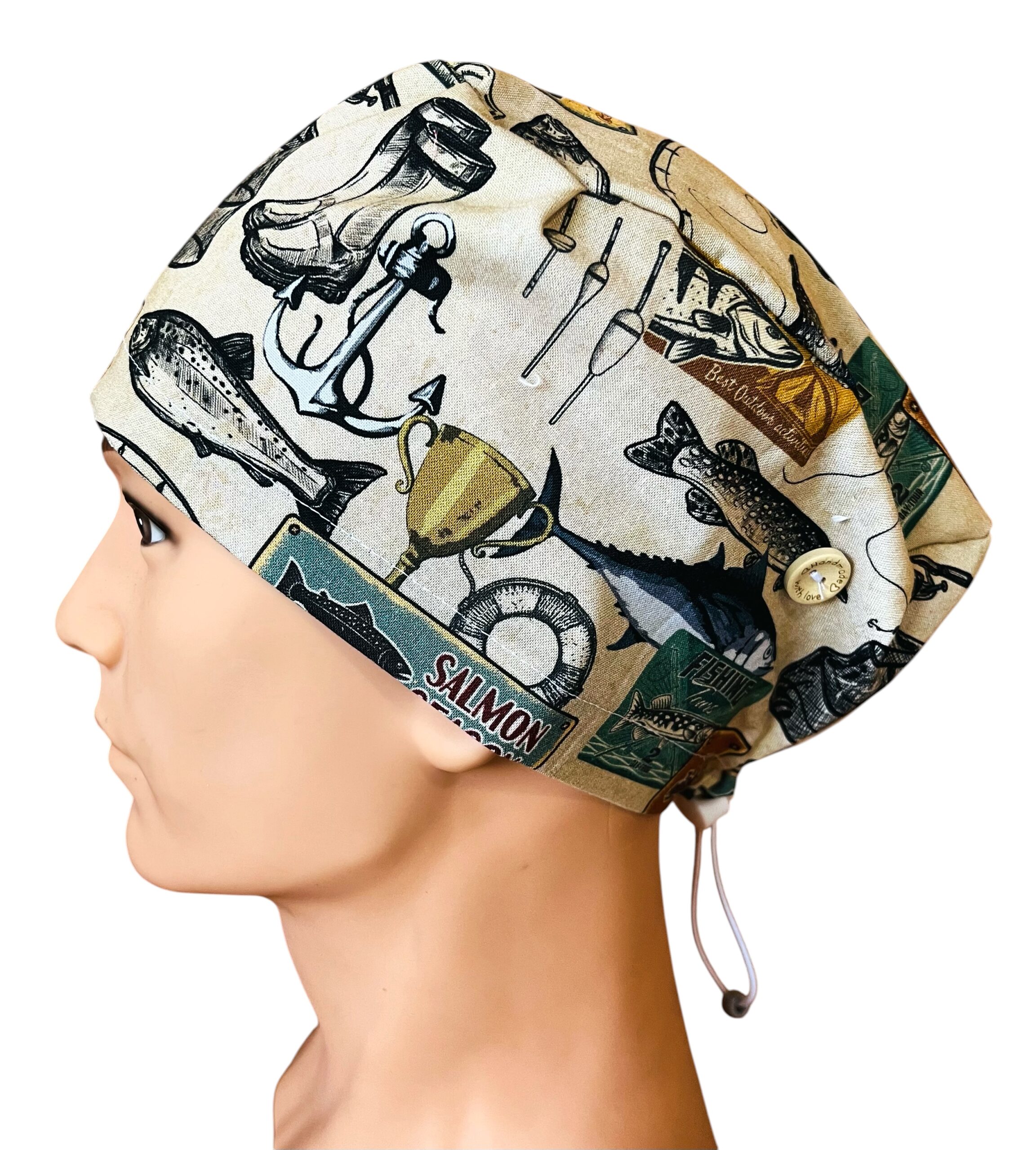 Gone Fishing Scrub Cap - Image 3