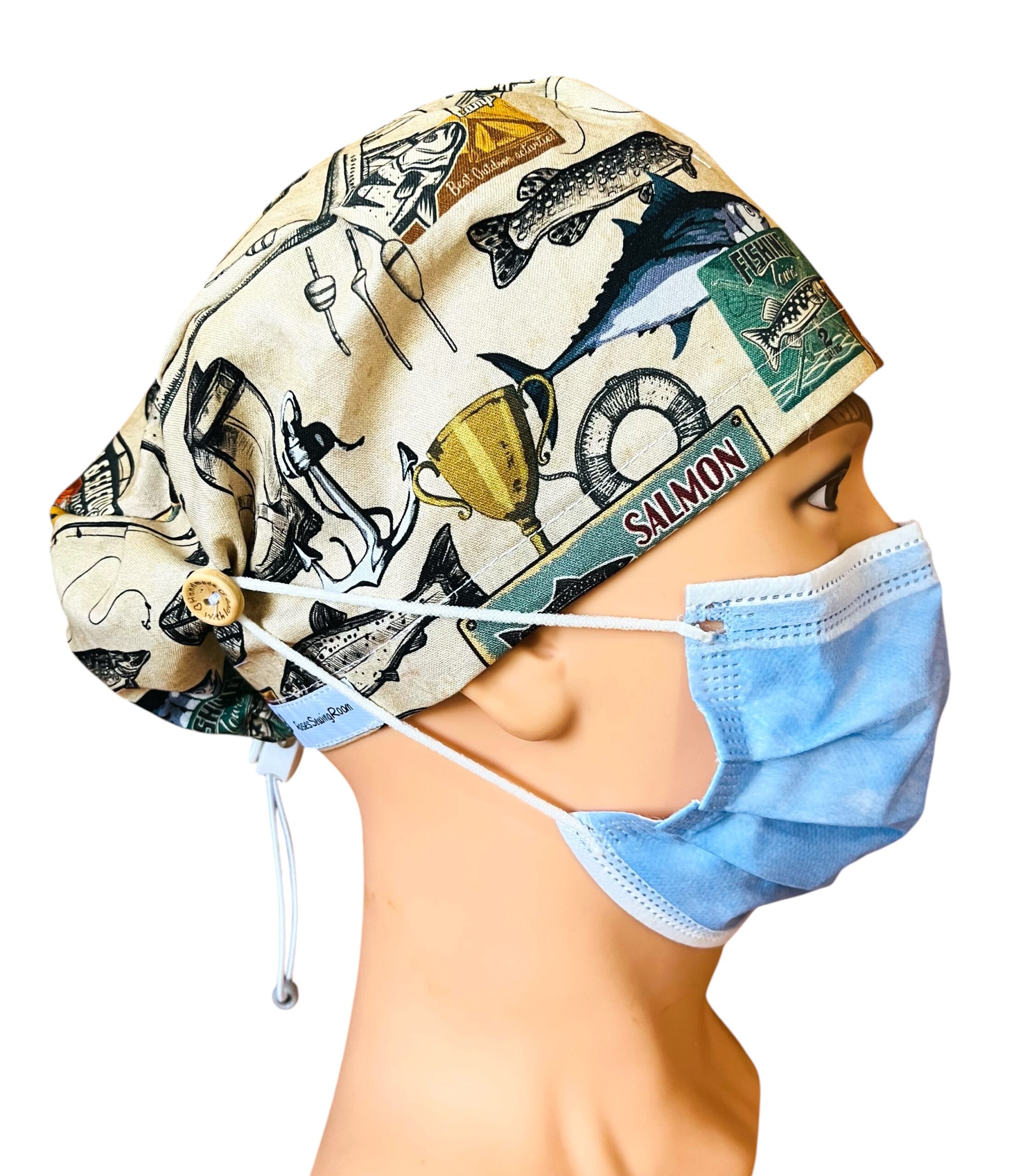 Gone Fishing Scrub Cap - Image 6